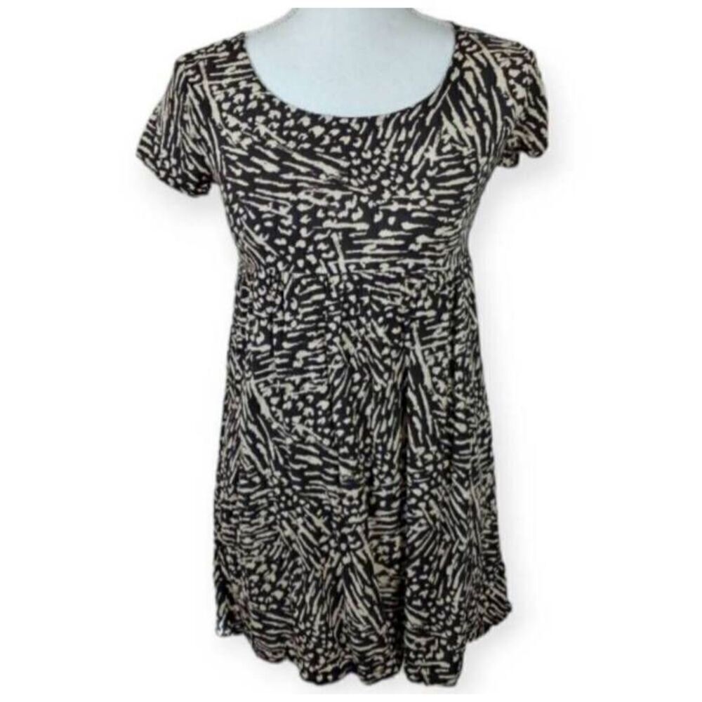 MOSSIMO BEIGE & BLACK MINI DRESS SZ.XS EUC